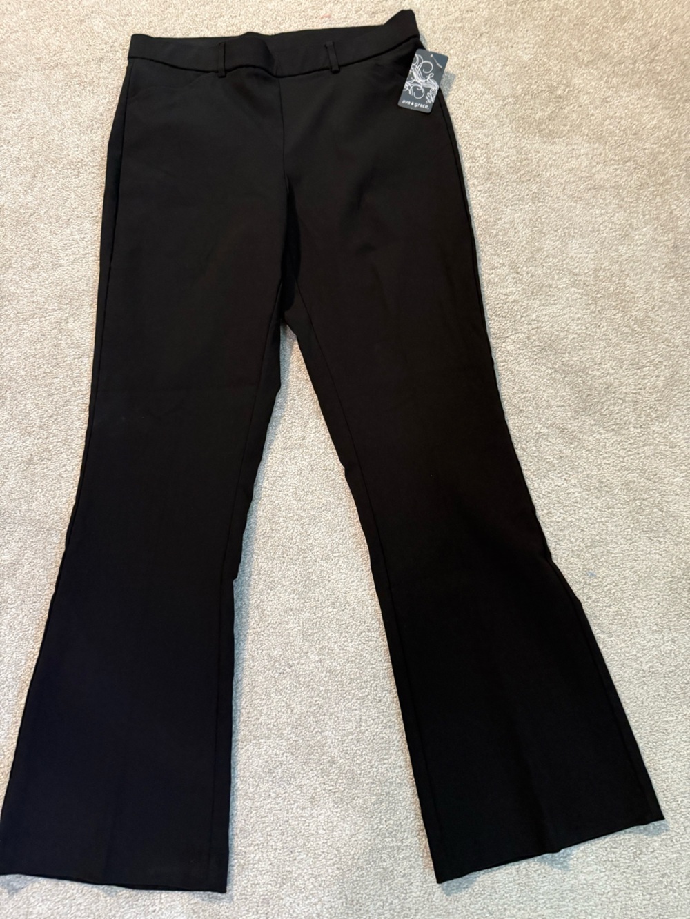 NWT Ava & Grace Black Boot Cut Pants Size 1X NWT